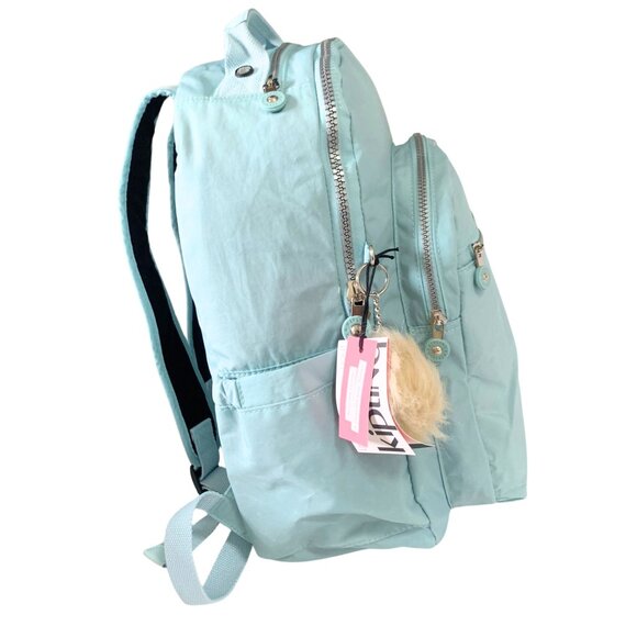 brand new Kipling 45cm 15" backpack Seoul large openside pocket light green - Picture 7 of 10